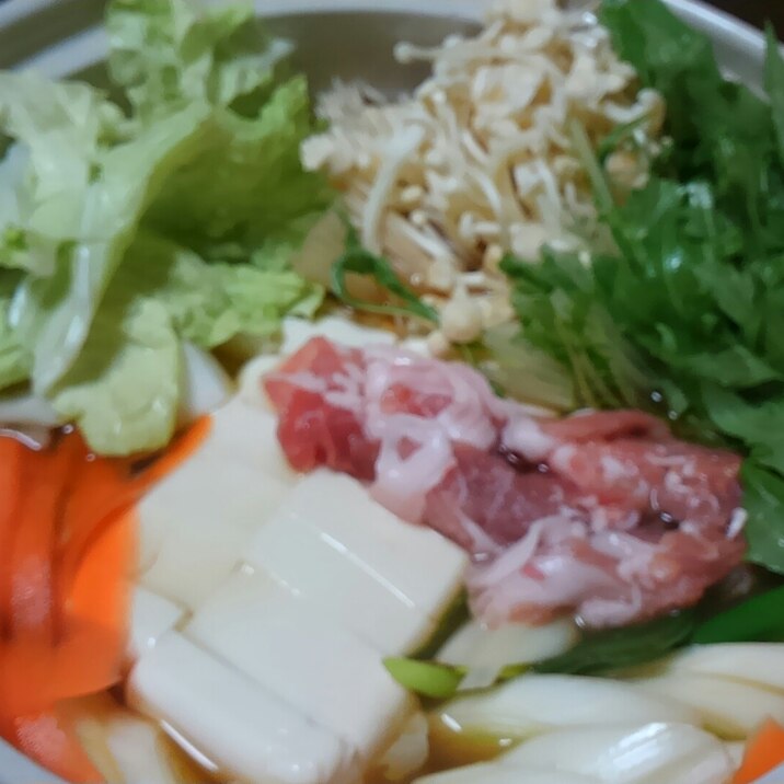 豚肉入り☆野菜たっぷり鍋